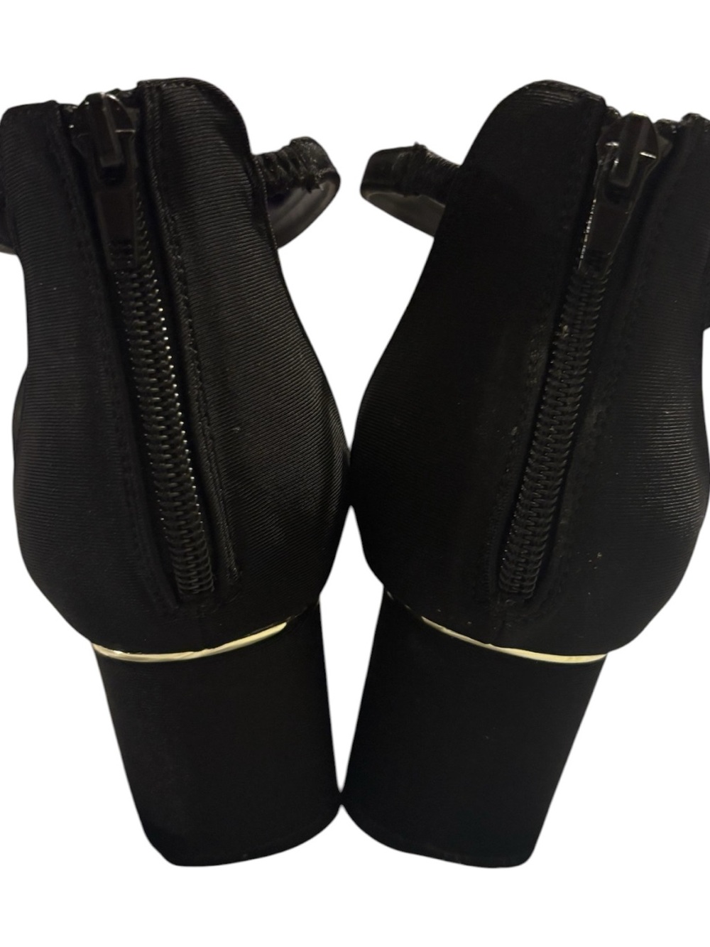 Black Pointed Toe Ankle Strap Women’s Heels - Picture 3 of 3